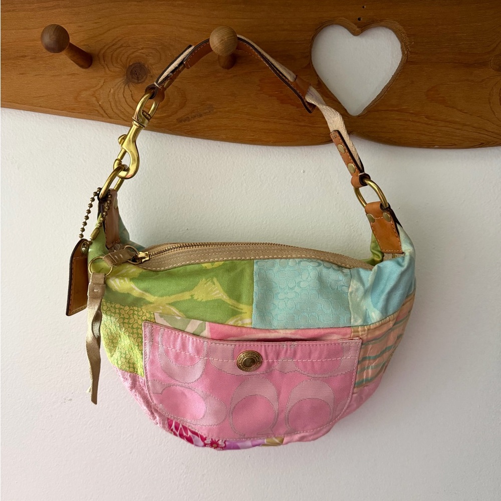 Coach Pastel Hampton Patchwork Bag